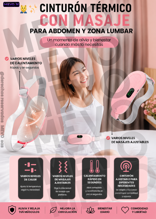✅ Kit Alivio Diario 2 en 1 – Cinturón Térmico + Gorro Relax 💆♀️