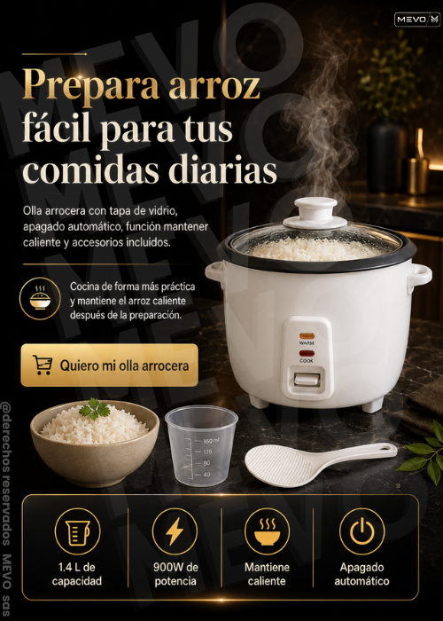 🍚 Olla Arrocera: Cocina Fácil y Mantén Caliente ✨
