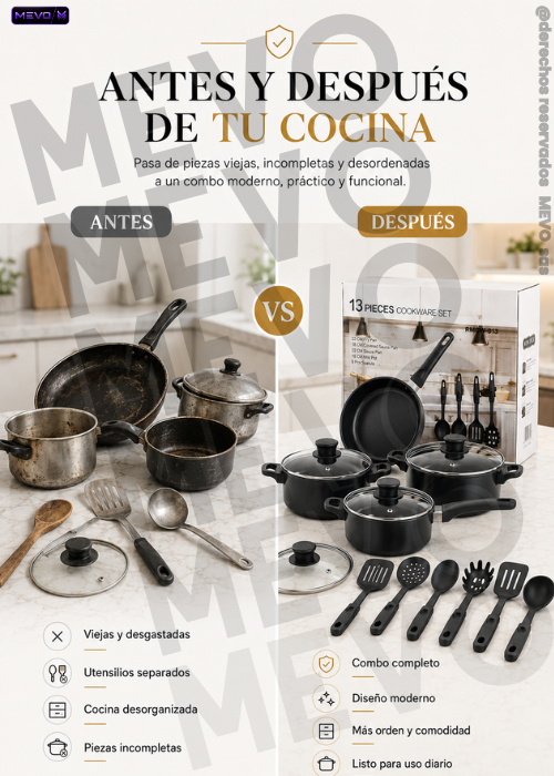 😍Combo cocina 10 piezas + Accesorios😍