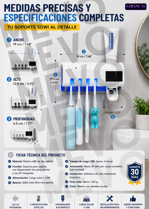 🛁✨ Estante de Baño 3 Niveles + Dispensador Organizador de Cepillos 🪥 + Tapete de Baño de Obsequio 🎁🚿