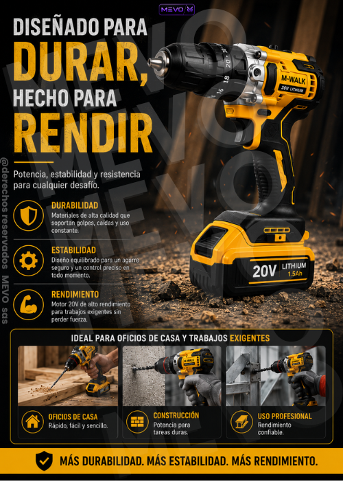 🔧 Taladro Inalámbrico con Doble Batería + Set de 24 Piezas 🛠️